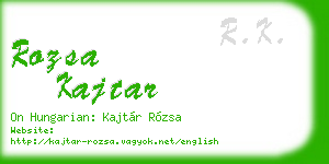 rozsa kajtar business card